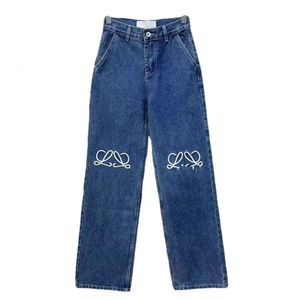 jeans dames designer broek dames heren brief geborduurde grafische denim broek losse jeans luxe mode effen kleur denim broek 0594
