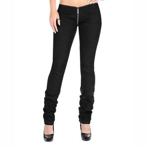 Jeans Dames XXXL Plus Size Vriendje Zwart Mujer Lage Taille Rits Open Kruis Denim Jean Femme Sexy Leggins Dames groothandel merk