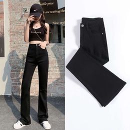 Jeans Womens 2024 Nouveau pantalon Micro Flare élastique Slim High Slim Elastic