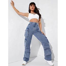 Jeans Diseñador de mujer Pantalones de jeans de jeans rectos