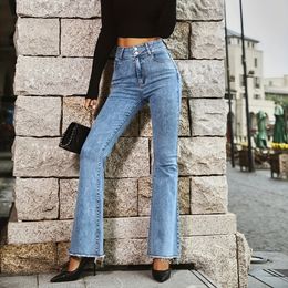 Jeans concepteur femme jeans pantalon denim femmes Ripped Vintage Middle taille pantalon large jambe large jeans Long Pantal