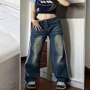 jeans mujer jeans de diseñador mujer Pantalones de trabajo, jeans, diseño suelto para mujeres y hombres, pantalones deportivos de pierna ancha, tendencia callejera versátil