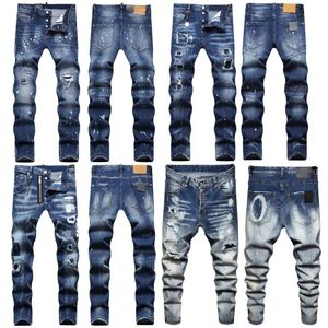Jeans créateurs de femmes hommes masculins empilés en jean de haute qualité broderie patchwork femme vrai pantalon denim slim fit élastique pantalon de broderie