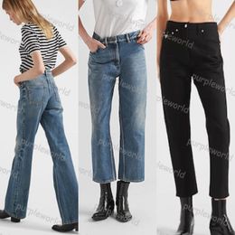 Jeans Femmes Designer Rétro High Sense Tout Casual Jambe Droite Neuf Points Pantalon Ample