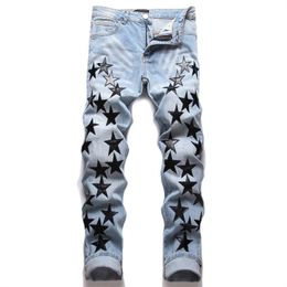 Jeans dames skinny jeans designer jeans heren Rips Skinny hiphop jeans voor heren Gescheurde herenbroeken met gaten Denim heren rechte pijpen Slim Fit Bikers broek heren jeans