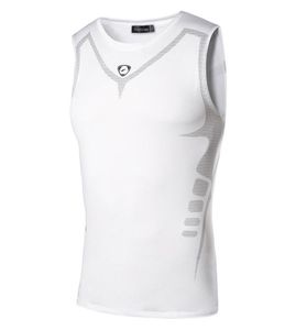 Jeansian Sport Tob Tops Tanktops Shirts sans manches Running Grym Workout Fitness Slim Compression LSL207 White2 2204081686256