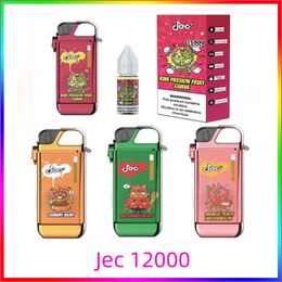 Jec Briquet 12000 Puffs Jetable Vape E cigarettes Kit 550mAh Batterie 20ml Cartouche Préremplie Forme Spéciale Original Seulement JEC Puffs Bang