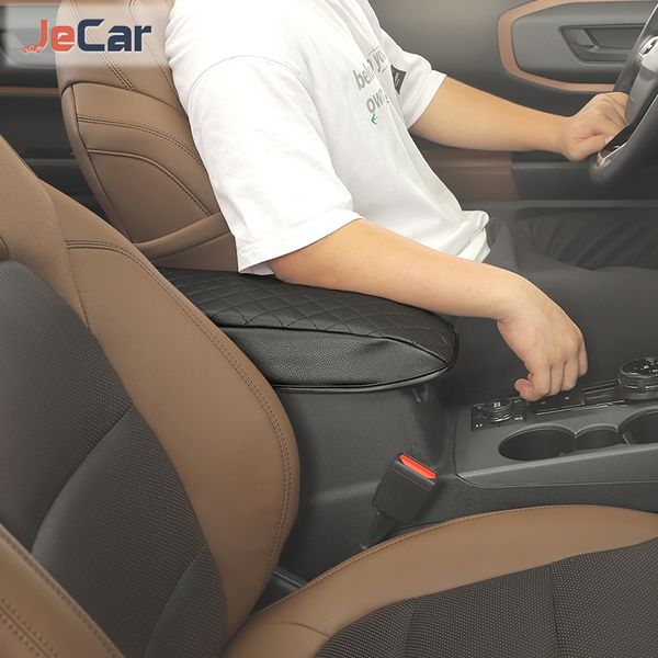 Jecar Center Console Pad de cuero Impermeable para el asiento del asiento del asiento del asiento del automóvil para Ford Bronco Sport 2021 Accesorios para interiores del automóvil