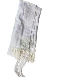 Jedaica Tallit Shawl Talit Poliéster blanco con bolsas Tallis Bufandas de oración Talis Israel Regalo 140x190cm3547517