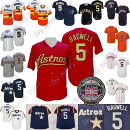 Jeff Bagwell Shirt 2017 Hall Of Fame Patch 1994 Turn Back Wit Navy Wit Goud Rood Rainbow Cooperstown Fans Grijs Navy Oranje Pullover Player Dames