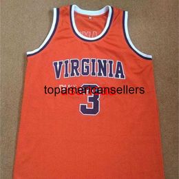 Jeff Lamp # 3 Virginia College Retro Basketball Jersey Hommes Cousu Personnalisé N'importe Quel Numéro Nom Maillots