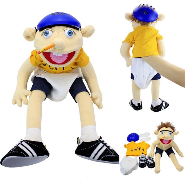 Jeffy Hand Puppet Cartoon Plalue Toy Poll Poll Soft Figurine Sleeping Oreiller éducatif Playhouse Fans Fans Birthday Gift 240329