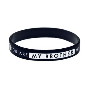 Jelly 1pc vous êtes mon frère pas ami sile en caoutchouc bracelet adt taille 2 couleurs gouttes livraison de bijoux bracelets dha8w