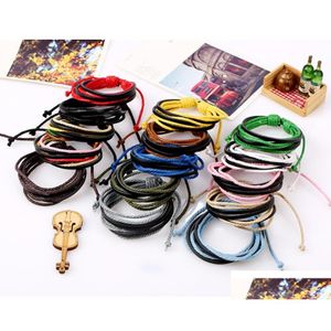 British Style British Men and Women Jewelry Fashion Wild Leather Bracelet DAB066 GLOW DROP DIVRITION BRACELETS DH2OF