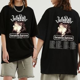 Jelly Roll Tour Mode Shirt T-shirts voor Vrouwen Man Backroad Doop Grafische Zomer Y2K Tees 240401