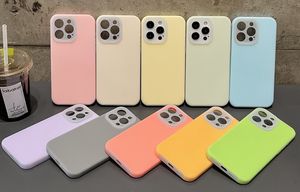 Jelly Soft Silicone Case pour iPhone 15 Plus 14 Pro Max 13 12 11 iPhone15 Candy Fine Hole Fashoin Luxury Mobile téléphone portable Couverture arrière Skin with Retail Package