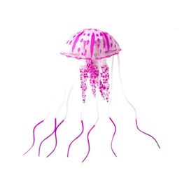 Jellyfish Efecto de brillo de natación artificial Decoración del acuario Fish Fish Fish Planta Submarina Adorno luminoso Paisaje acuático 5 cm