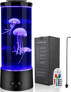 Lampe méduse, 16 lumières changeantes de couleur, lampe méduse, lumière d'aquarium de méduses, veilleuse de réservoir de lumière de méduse, lampe d'ambiance, lampe de table pour chambre à coucher