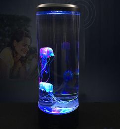 Lámpara de medusas LED luz nocturna decoración del acuario niños039s luz nocturna lámpara de mesa cambio lámpara de noche USB decoración del hogar8651931