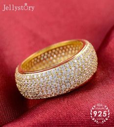 Jellystory-Anillo de Plata de Ley 925 para mujer, joyería Retro circular clásica Simple, anillos de racimo enteros a la moda 9412421