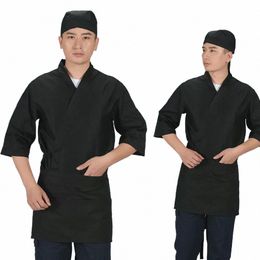 Jemma LEONG – vêtements de Cuisine japonaise, uniforme de Chef de Restaurant Kimo Sushi Izakaya pour femmes et hommes, serveur H242 #