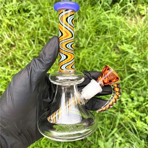 JEMQ Handcrafted Narguilé Pipe 6.5inch Épais Pyrex Verre Résistant À L'huile Brûleur Tuyaux Tube Pour Bong À Eau