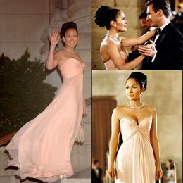 Jennifer Lopez Pink Evening Jurk Long Formele Western Celebrity Draag Speciale gelegenheid DRAAG DRAAD PROM PARTY JACHT 2627