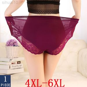 Jerrinut Plus taille Briefs pour femmes sous-vêtements Sexy Lace Breifs Big Size 4xl 5xl 6xl Underpanties High Waist Shorts féminins l220802