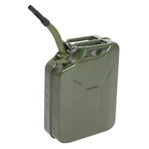 Jerry Can 5 Gal 20L Acier Essence Gaz Réservoir De Carburant Militaire D'urgence Portable Nouveau