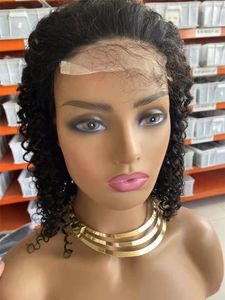 Jerry Curly Bob Wigs 150% Voorgeplukt Korte Braziliaans Human Hair 4x4 Lace Sluiting Pruik voor zwarte vrouwen