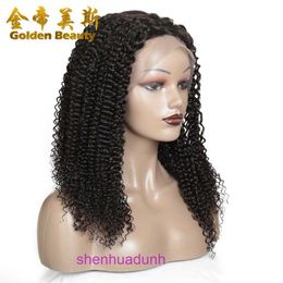 Jerry Curl High Density Straight Hair Semi-Woven Pure Human Natural Color 13x4 Semi-Lace Huaman