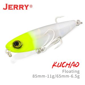 Jerry Kuchao Topwater crayon rock pêcheur de pêche 65/85 mm 6.6 / 11.1g Bait flottant Top Water Fishing Tackle Quality Professional 240517