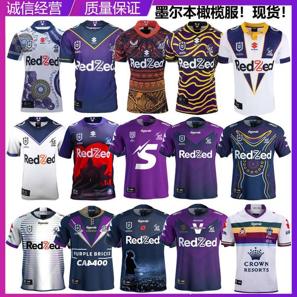 Jersey 22-23 Melbourne Storm Nrl Edition Home / Away Short Sleeve Rugby for Men