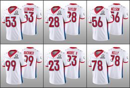 Jersey Indianapolis''Colts''Hombres 53 Darius Leonard 99 DeForest Buckner 56 Quenton Nelson''NFL''Mujeres Juveniles Custom White Game AFC Pro Bowl