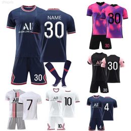 Jersey Mens Saint Tracksuits Paris Soccer Germain Football Shirts Kids Fans Mbappe UniformsR28W