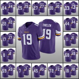 Jersey Minnesota''vikings''men # 33 Dain Cook 8 Kirk Cousins 19 Adam Thielen 18 Justin Jefferson Femmes Jeunes Personnalisé Violet Limité