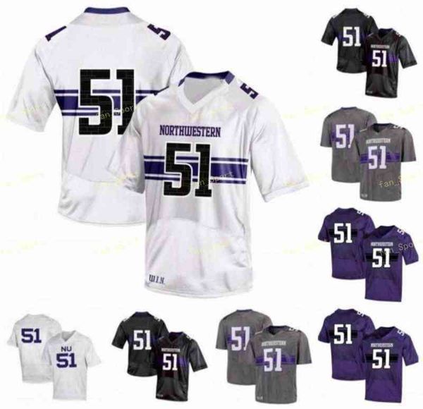 Jersey Northwestern 84 Cameron Green 13 Trevor Siemian 51 Pat Fitzgerald 26 Evan Hull 11 Aidan Smith personnalisé