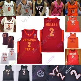 Maillots 2020 Custom Virginia Tech Hokies Basketball Jersey NCAA College Wabissa Bede John Ojiako Alexander Walker Joseph Bamisile Darius Maddox