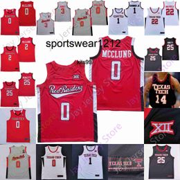 Jerseys 2022 Texas Tech Basketball Jersey NCAA College Mac McClung Terrence Shannon Jr. Bryson Williams Kevin McCullar Davion Warren Obanor