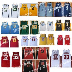 Jerseys basketbaltruien High Basketball School Irish #23 James University Georgetown Allen 3 Iverson Basketball NCAA College UCLA Bruins