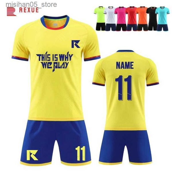 Camisetas Camisetas de fútbol para niños y niñas Uniformes de bricolaje Camisetas de entrenamiento y ropa deportiva de verano para 2023 Q240318