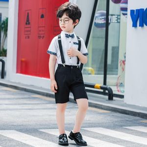 Jerseys Jongens Zomer Sets Koreaanse Versie van Mode Overalls Pak kinderen Dag Verjaardagsfeestje Prestaties Jurk L1776 230613