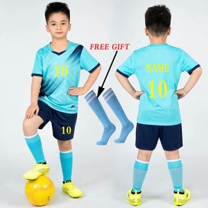 Jerseys Camisetas de fútbol para niños Conjuntos de ropa de fútbol para niños Uniformes de fútbol para niños de manga corta Chándal de fútbol para niños Jersey Calcetín 230906