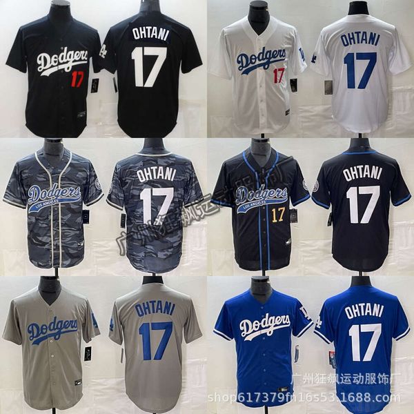 Jerseys Vêtements Dodgers Jersey 17 ohtani brodé d'équipe japonaise Fan Elite Transfert