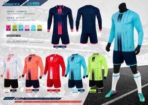 Jerseys Op maat gemaakt voetbaluniform met lange mouwen voor volwassenen en kinderen jerseys heren vijf-tegen-zij sporttraining atletiekveld Q240319