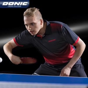 Jerseys Donic Table Tennis Vêtements Sportswear Sports Clain à manches courtes Tshirt Ping Pong Sport Jerseys 83223 Tops