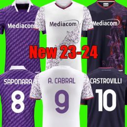 Maillots Fiorentina Soccer 23 24 J. IKONE 2023 2024 CASTROVILLI ERICK Florence Jersey ACF JOVIC A. CABRAL Milenkovic C.Kouame SOTTIL Hommes Enfants Réel 20 20