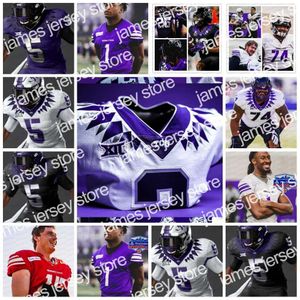 Maillots Football Football Maillots Personnalisés TCU Horned Frogs Football Jersey Maillots TCU Taye Barber DJ Allen Keontae Jenkins Terrence Cooks Jr