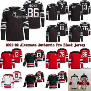 Jerseys Jack Hughes Alternate Authentic Pro Black N Devils Nico Hischier PK Subban ijshockeytrui 1390 5848