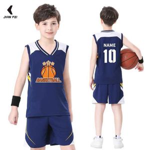 Jerseys Kids Basketball Jersey Personnalisé Uniforme de basket-ball de basket-ball personnalisé pour garçons personnalisés en polyester pour Ldren H240508